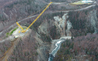 Work begins tearing down 1920s-era Eklutna River dam